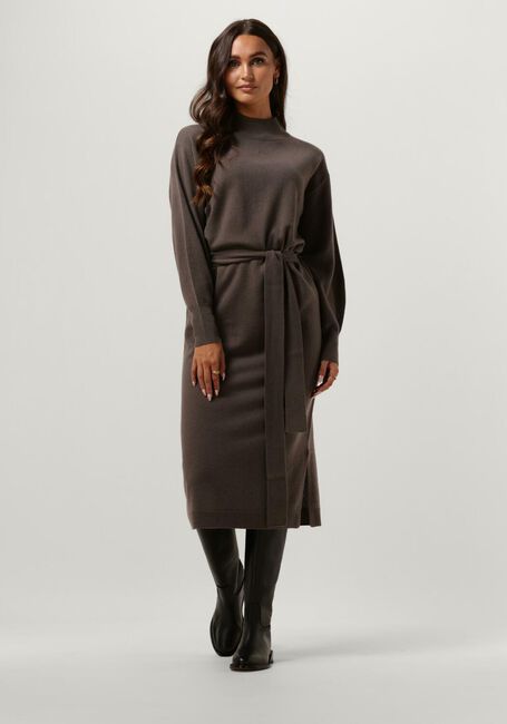 KNIT-TED Robe midi LINA en taupe - large