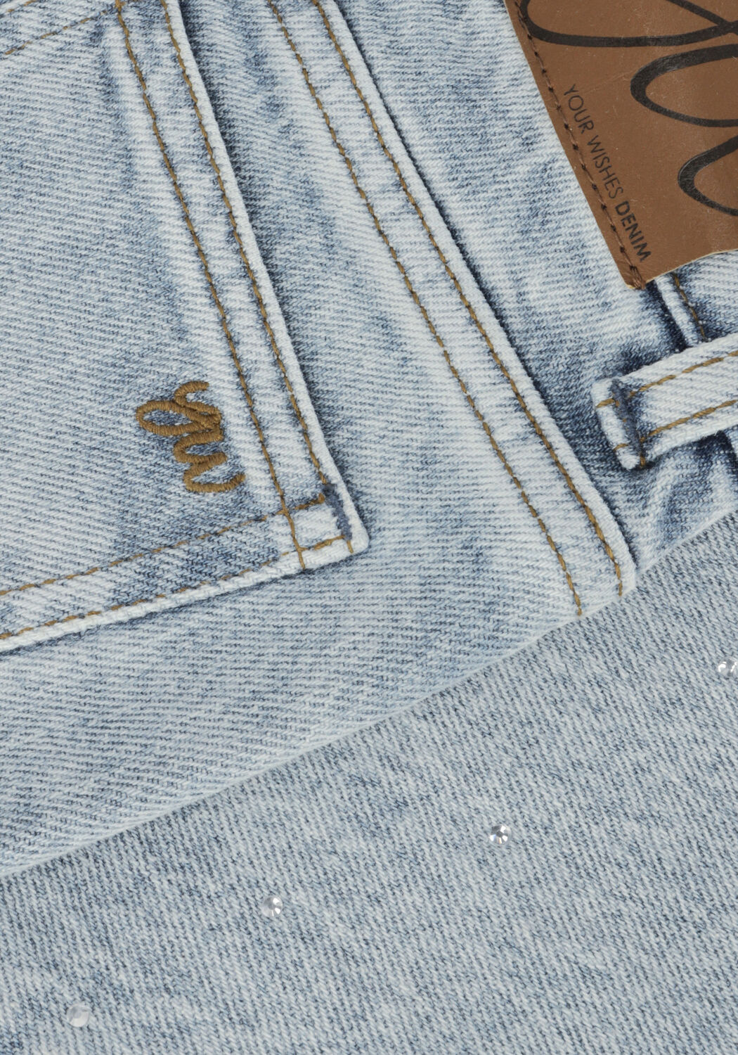 YOUR WISHES Wide jeans STRETCH DENIM WIDE LEG GLITTER JEANS en bleu - large