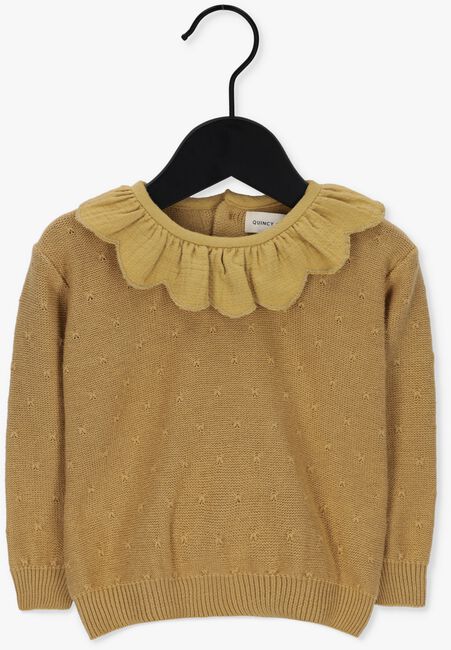 QUINCY MAE Pull PETAL KNIT SWEATER Ocre - large