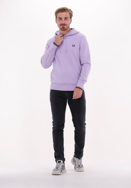 FRED PERRY TIPPED HOODED SWEATSHIRT Pulls & Gilets Lilas - large