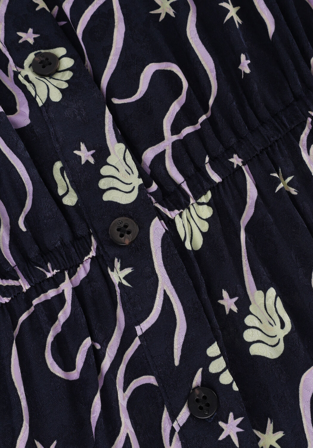 Donkerblauwe SCOTCH & SODA Midi jurk RELAXED FIT SHIRT DRESS - large