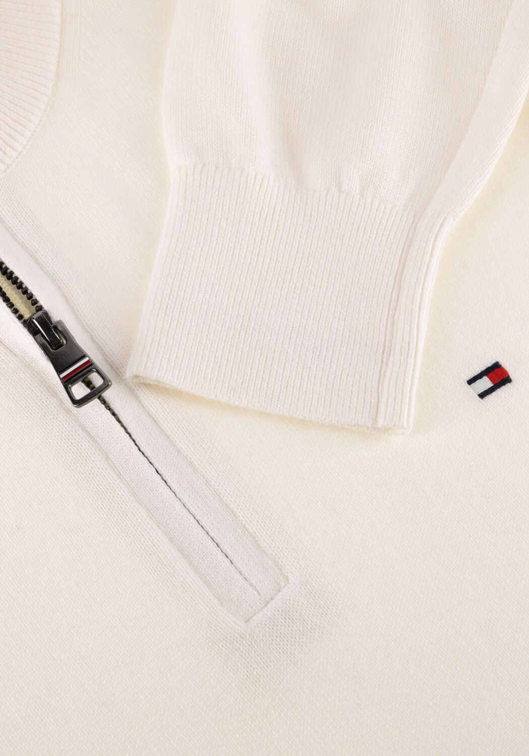 TOMMY HILFIGER Pull PIMA ORG CTN CASHMERE ZIP MOCK &Eacute;cru - large