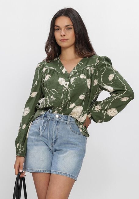 Groene OBJECT Top OBJJACIRA L/S RE V-NECK TOP NOOS - large