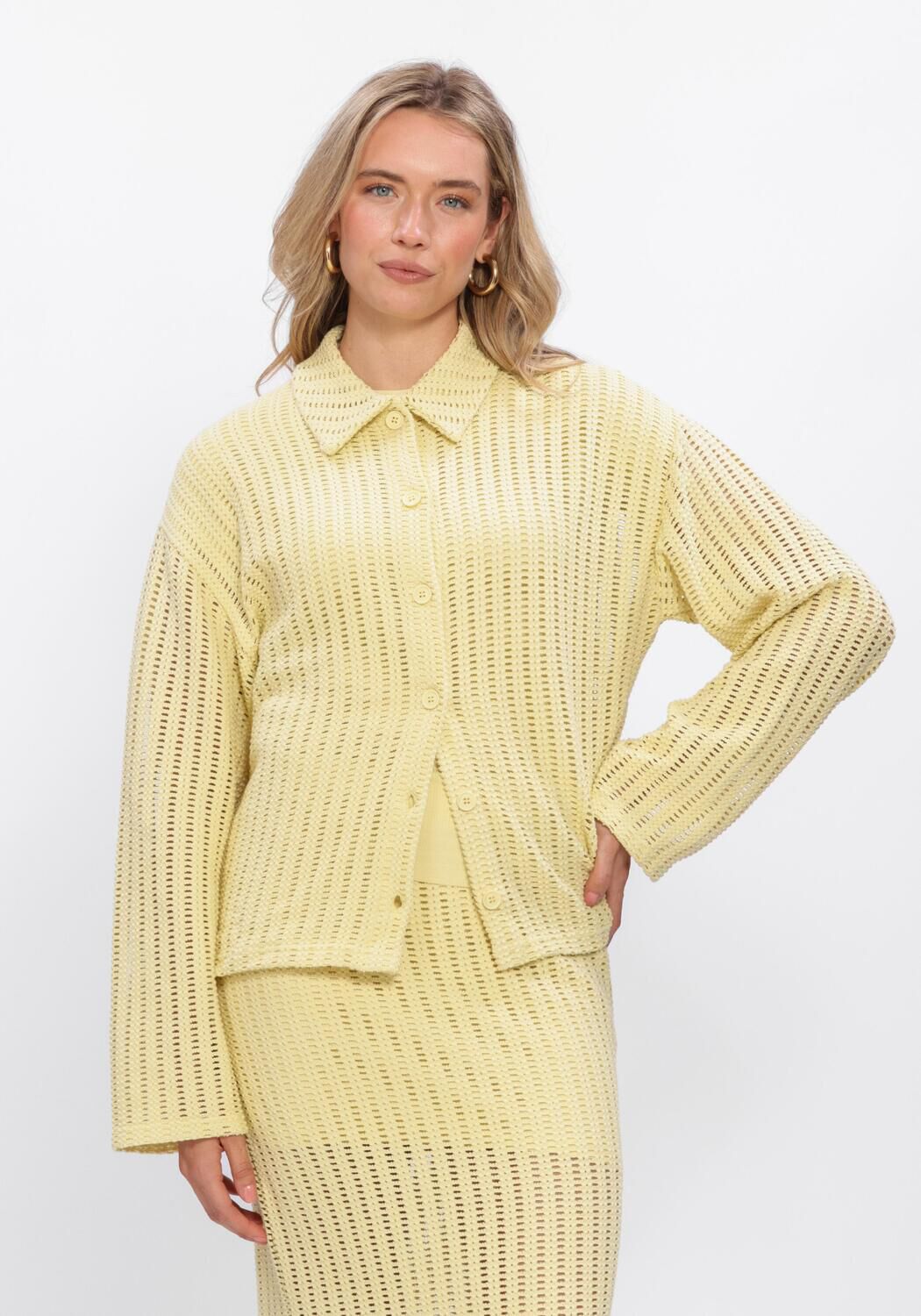 Gele EDITED  NEO POLO SHIRT - large