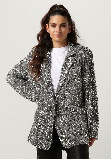 NOTRE-V Blazer NV-CHRISTINE GLITTER VELVET BLAZER en argent - large