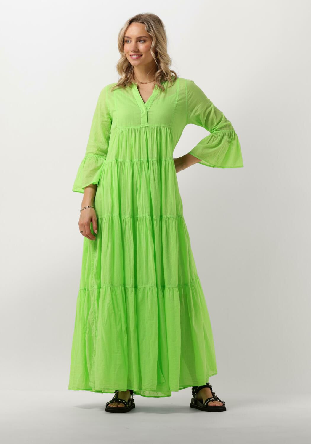 Lime DEVOTION Maxi jurk MANOUSIA Omoda