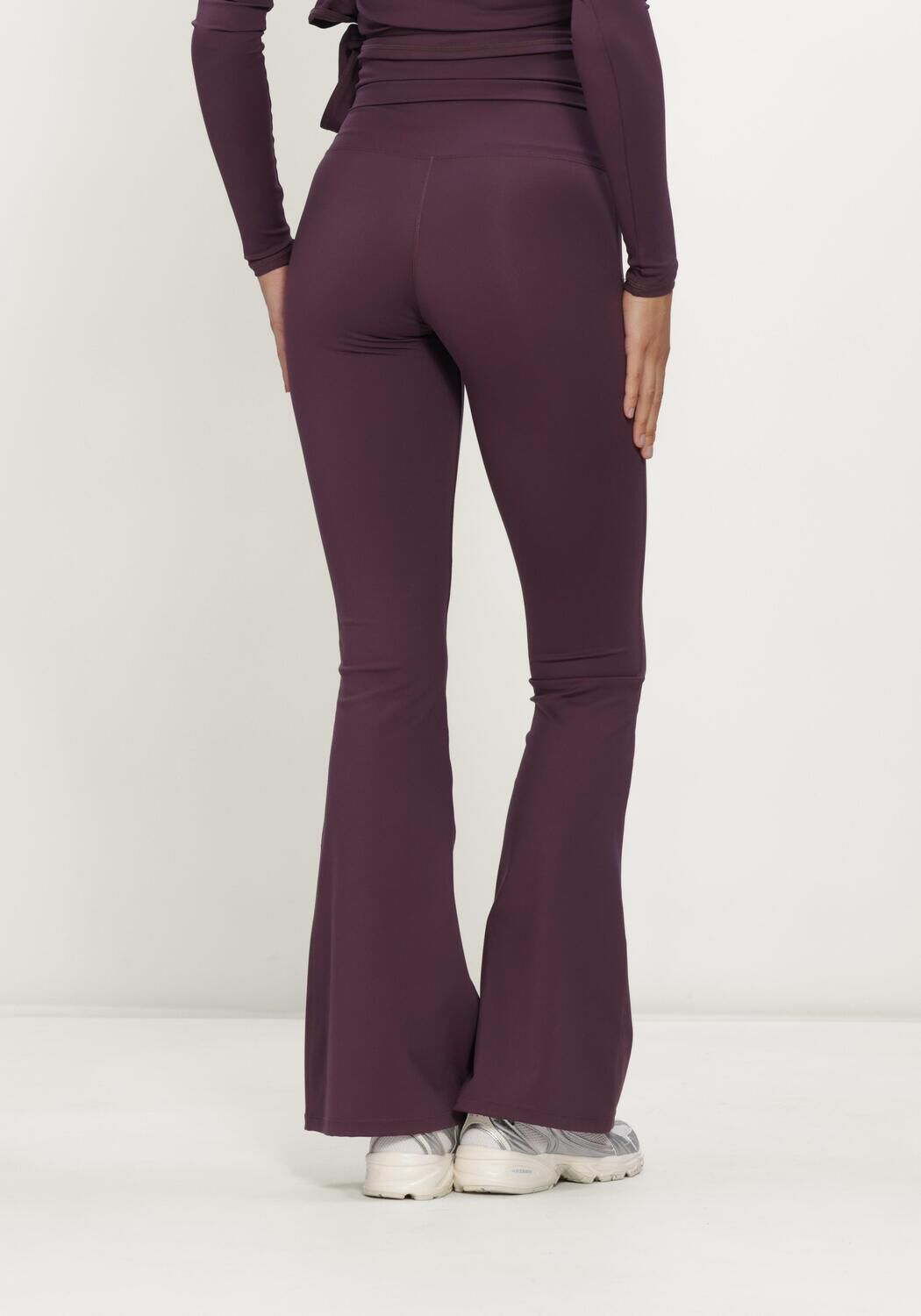 Bordeaux THE LOLA CLUB Legging BRUNA FLARED LEGGING - large