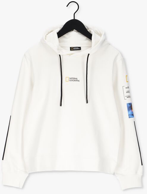 NATIONAL GEOGRAPHIC Chandail HOODY WITH CORD en blanc - large