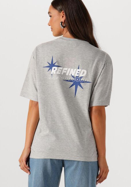 Grijze REFINED DEPARTMENT T-shirt MAGGY - large