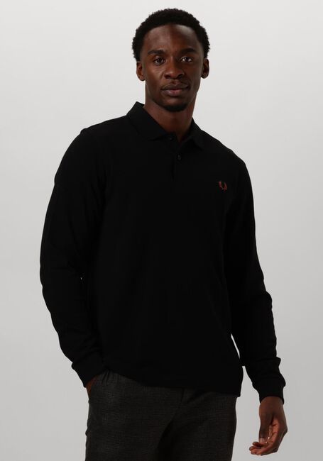Zwarte FRED PERRY Polo LONG SLEEVE PLAIN FRED PERRY SHIRT - large