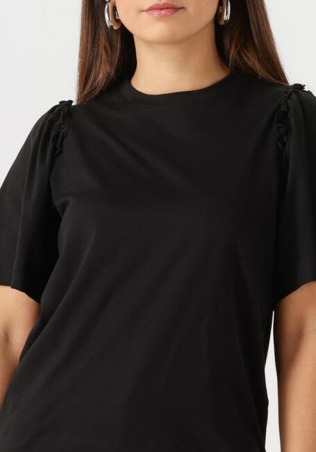 SELECTED FEMME T-shirt SLFPENELOPE 2/4 RUFFLE TEE en noir - large