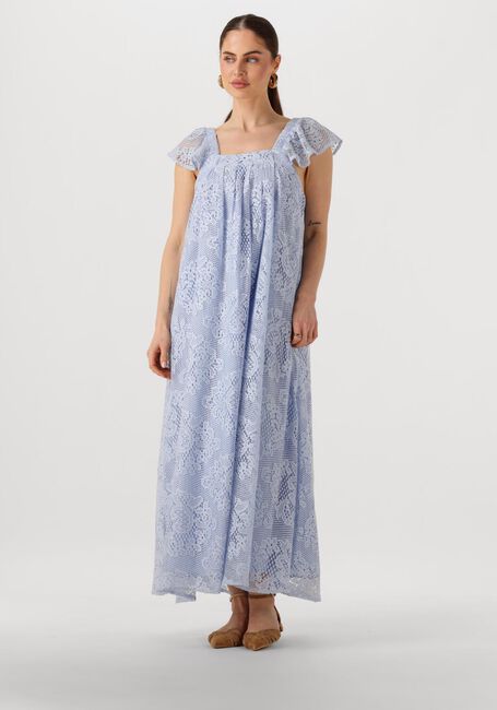 LOLLYS LAUNDRY Robe maxi MILANLL MIDI DRESS SL Bleu clair - large