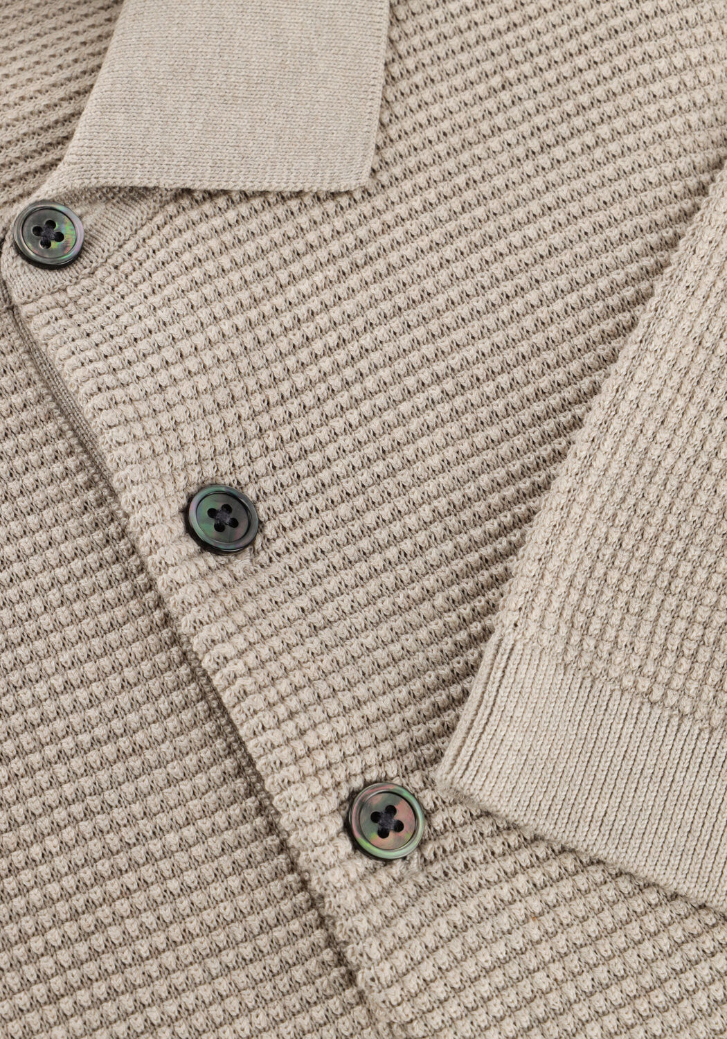 PROFUOMO Polo POLO SS AERO EASE WAFFLE STRUCTURE en beige - large