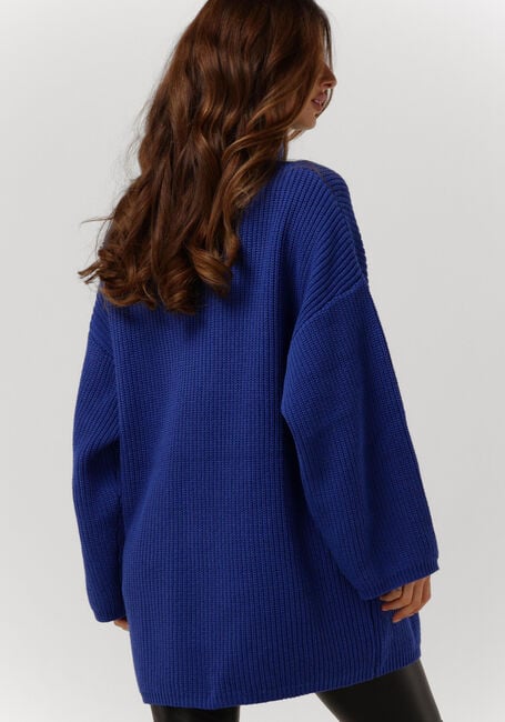 Blauwe ANOTHER LABEL Mini jurk MYRA KNITTED PULL L/S - large