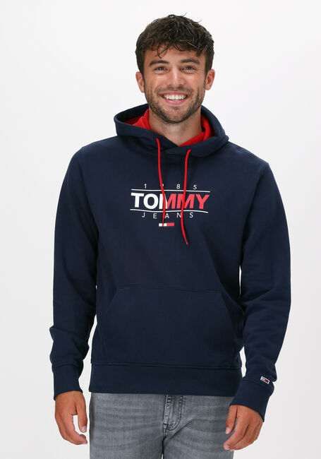 TOMMY JEANS Chandail TJM ESSENTIAL GRAPHIC HOODIE Bleu foncé - large