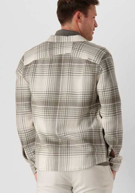 Beige CAST IRON Overshirt LONG SLEEVE SHIRT CHECK WEAVE YD - large