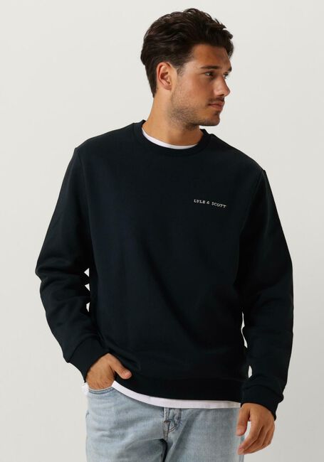 LYLE & SCOTT Chandail EMBROIDERED CREW NECK SWEATSHIRT Bleu foncé - large