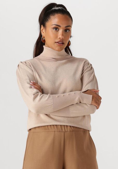 NUKUS Col roulé SYLVIA PULLOVER LUREX en rose - large