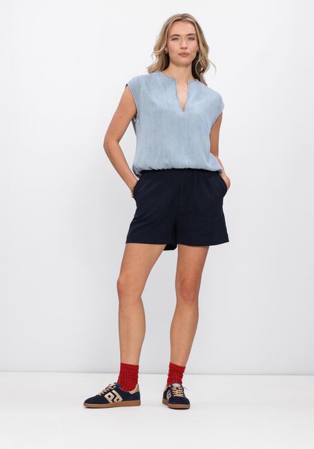 BY-BAR Pantalon courte LEON TWILL SHORT en bleu - large