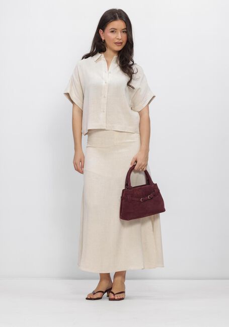 SELECTED WOMEN Jupe maxi SLFVIVA HW ANKLE LINEN BLEND SKIRT en beige - large