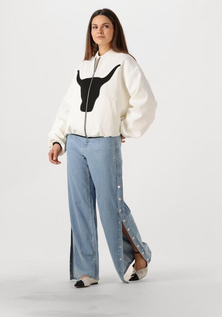 ALIX THE LABEL Straight leg jeans LADIES WOVEN CHAMBRAY DENIM PANTS Bleu clair - large