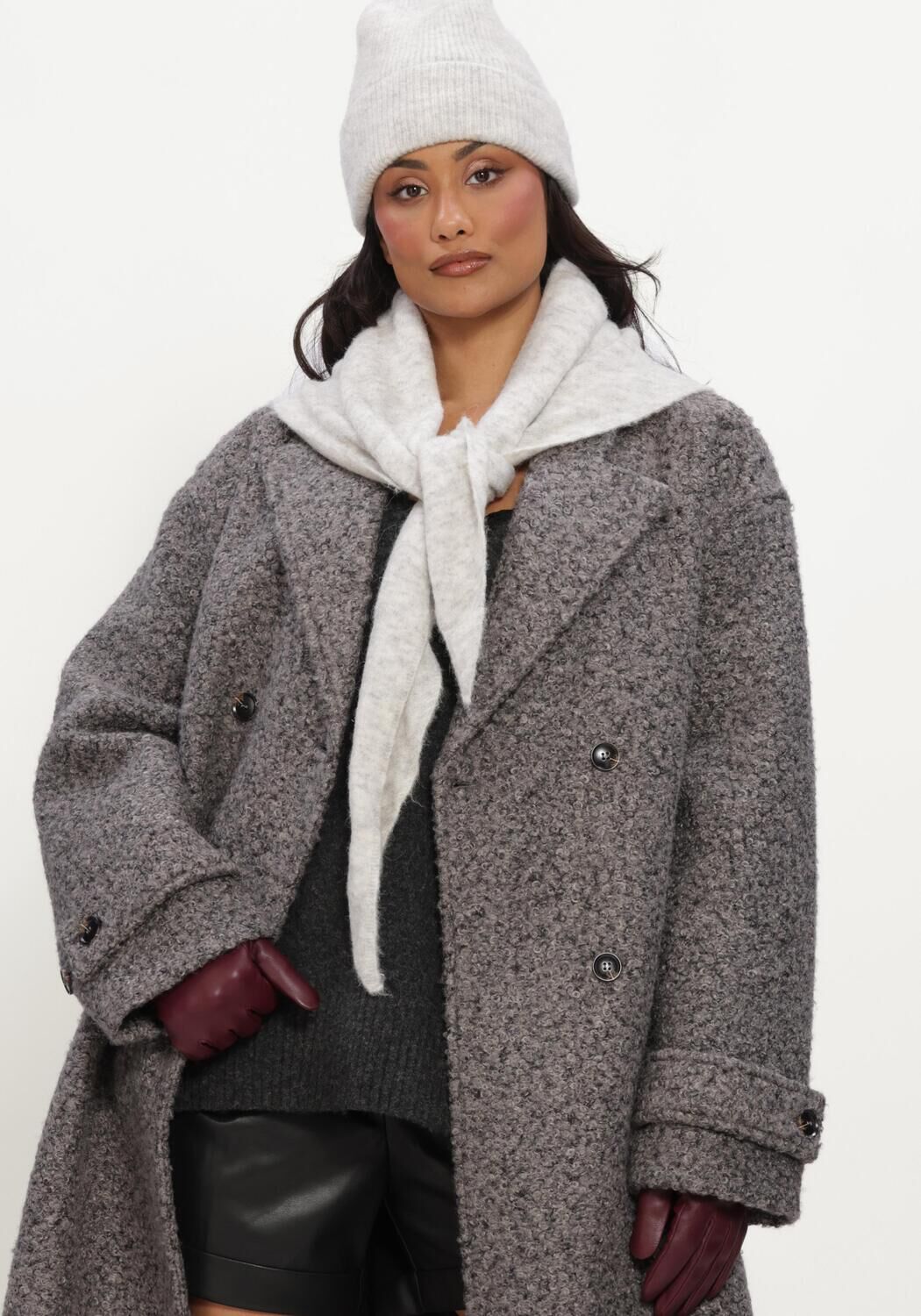OMODA ATELIER Manteau OM-QUIRINE X QUINTY Gris fonc&eacute; - large
