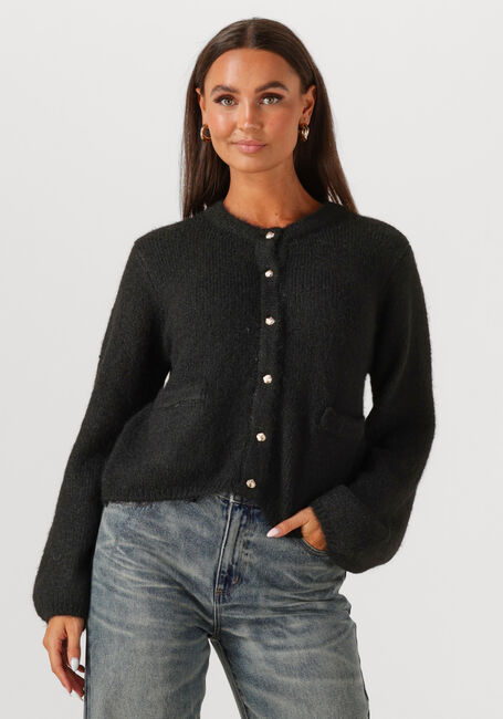 OBJECT Gilet OBJSAGGIA RE L/S KNIT CARDIGAN en noir - large