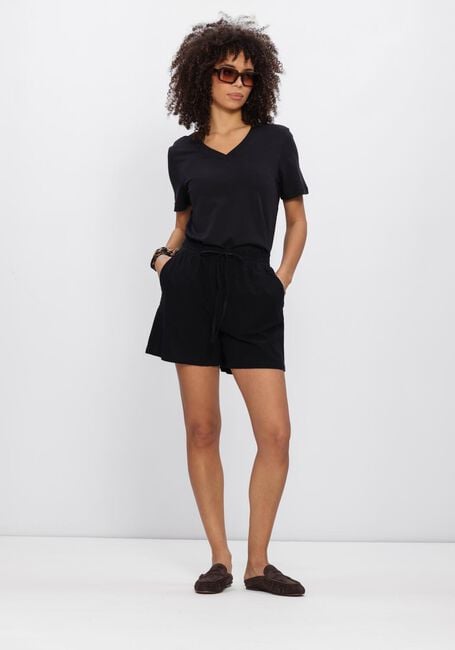 Zwarte SELECTED WOMEN Korte broek SLFLUISA-LINNIE LINEN BLEND SHORT - large