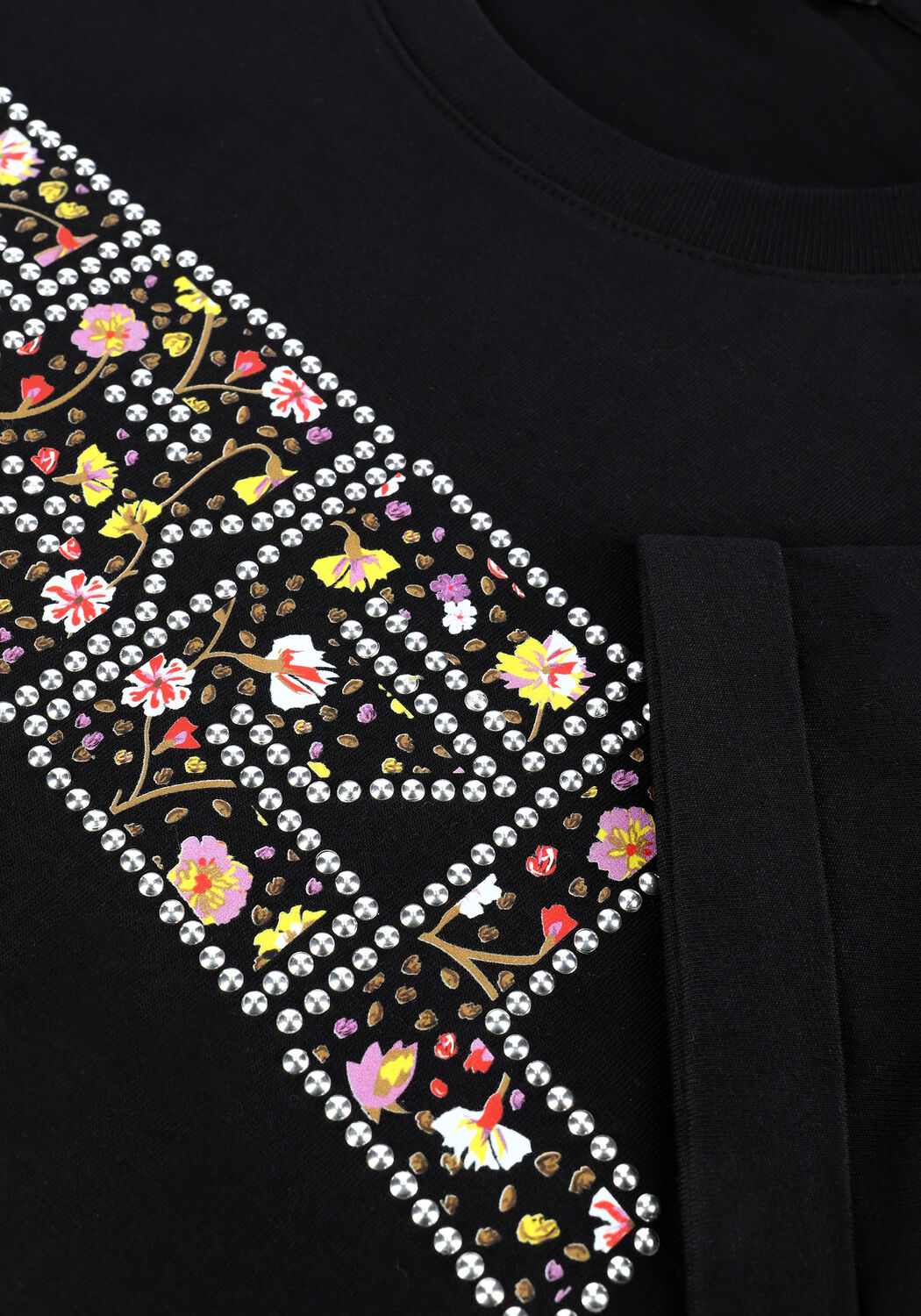 COLOURFUL REBEL T-shirt REBEL STUDS BOXY TEE en noir - large