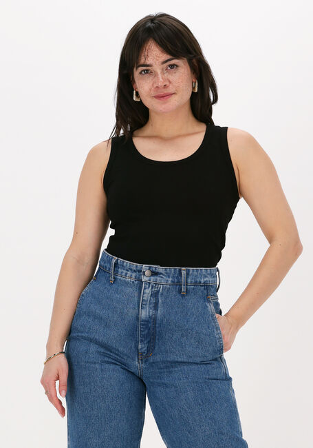 Zwarte VANILIA Top RIB FITTED TANK TOP - large