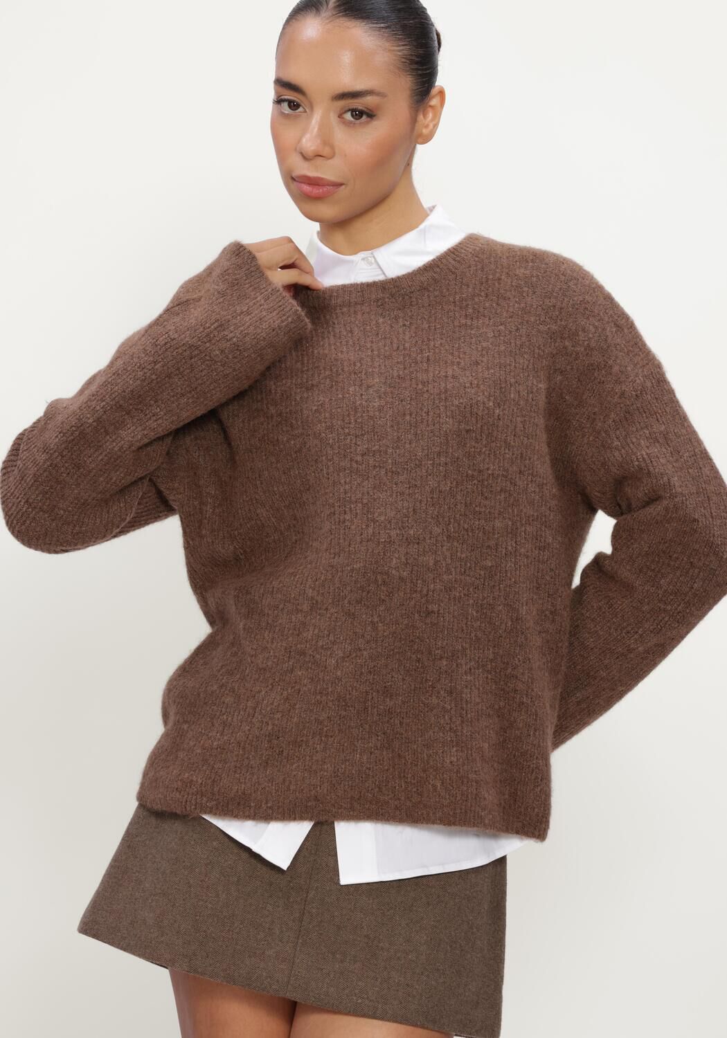 CO'COUTURE JAIDECC LS KNIT Pulls & Gilets en marron - large