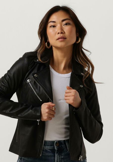 GOOSECRAFT Veste en cuir GC JULIA BIKER en noir - large