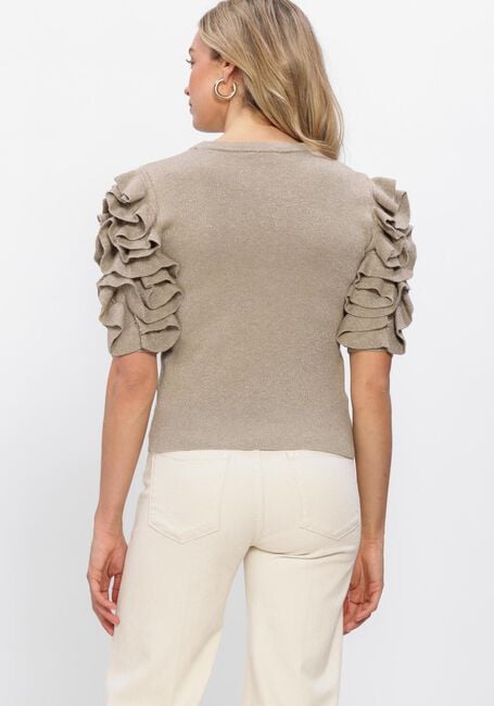 Beige OBJECT Trui OBJDIANDRA KNIT 2/4 RE PULLOVER - large