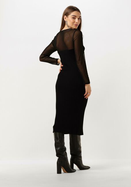 Zwarte CO'COUTURE Midi jurk BADUCC MIX CORSET DRESS - large