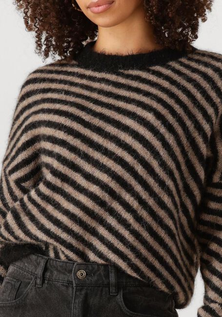 BY-BAR Pull DIAGONAL NATURAL PULLOVER en noir - large