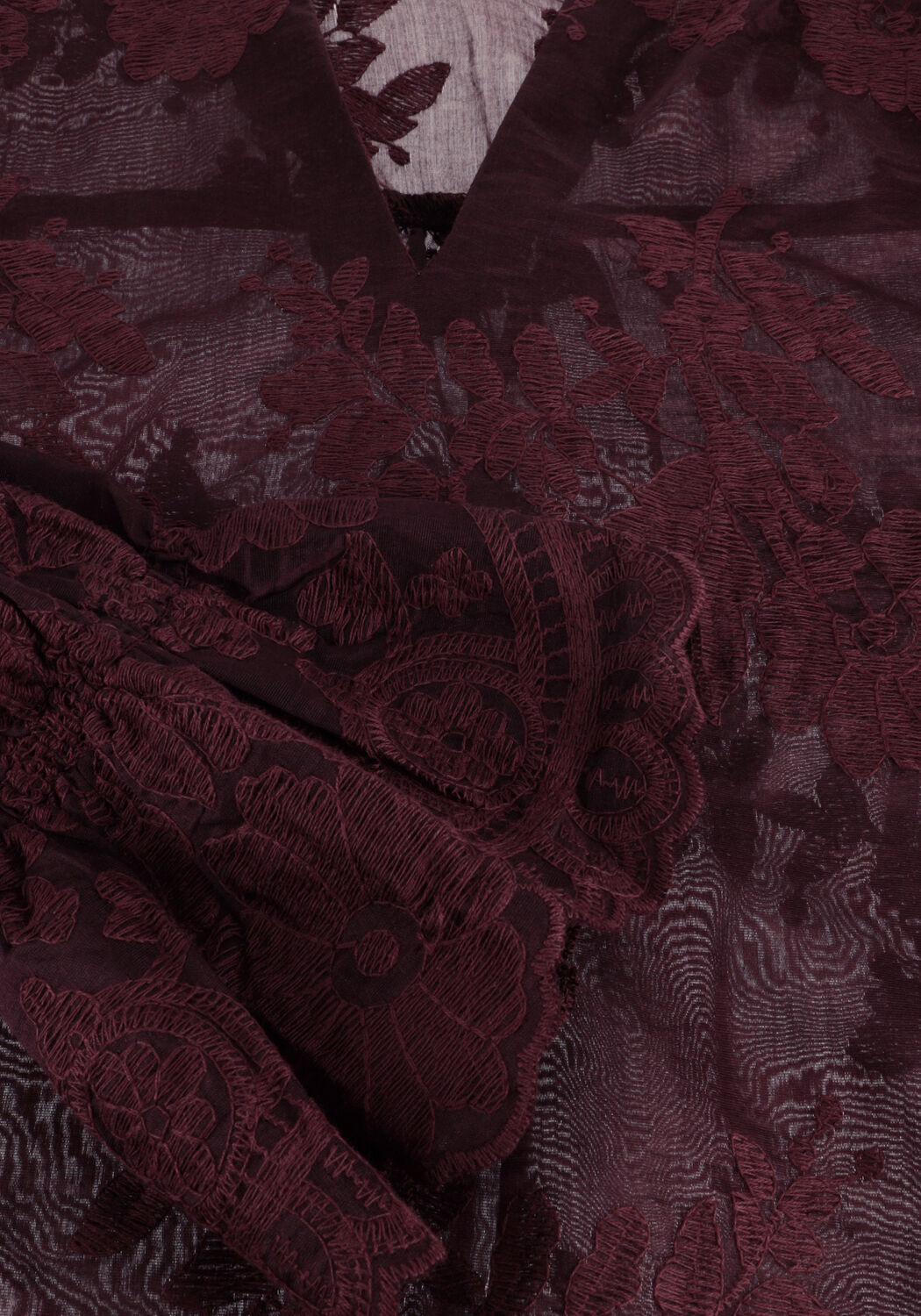 NEO NOIR AMARA BIG EMBROIDERY BLOUSE Blouses Bordeaux - large