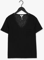 OBJECT T-shirt OBJETESSI SLUB S/S V-NECK NOOS en noir