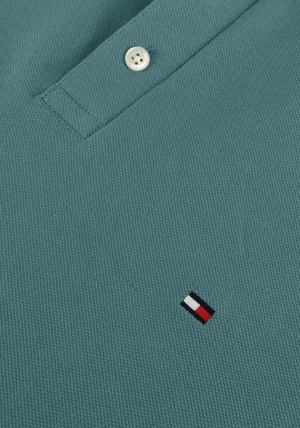 Donkergroene TOMMY HILFIGER Polo 1985 SLIM POLO - large
