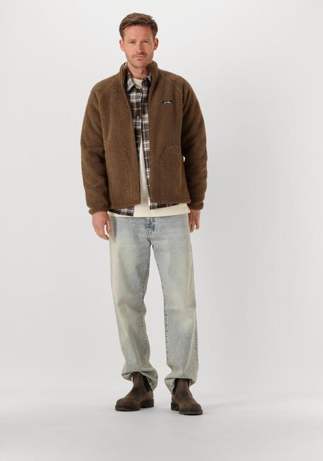 LES DEUX LENNON CHECK OVERSHIRT Surchemises en taupe - large