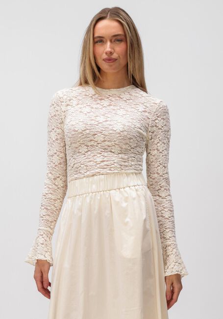 NOTRE-V NV-HILLECHIEN LACE TOP Hauts & T-shirts Cr&egrave;me - large