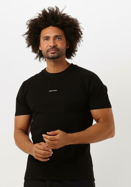 PURE PATH T-shirt TSHIRT WITH FRONT AND BACK PRINT en noir - large