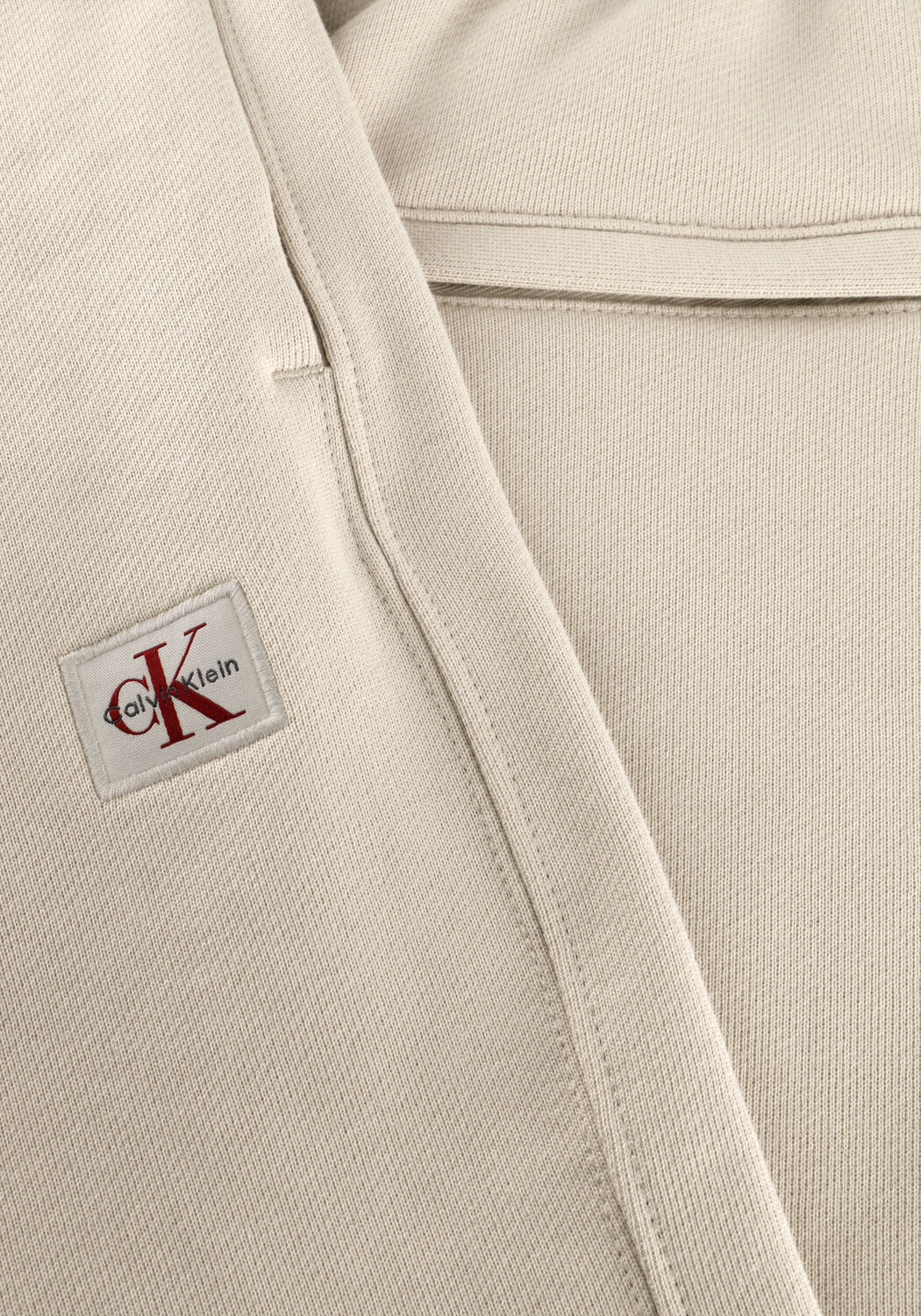 CALVIN KLEIN Pantalon courte EU 350TERRY BADGE SHORT Sable - large