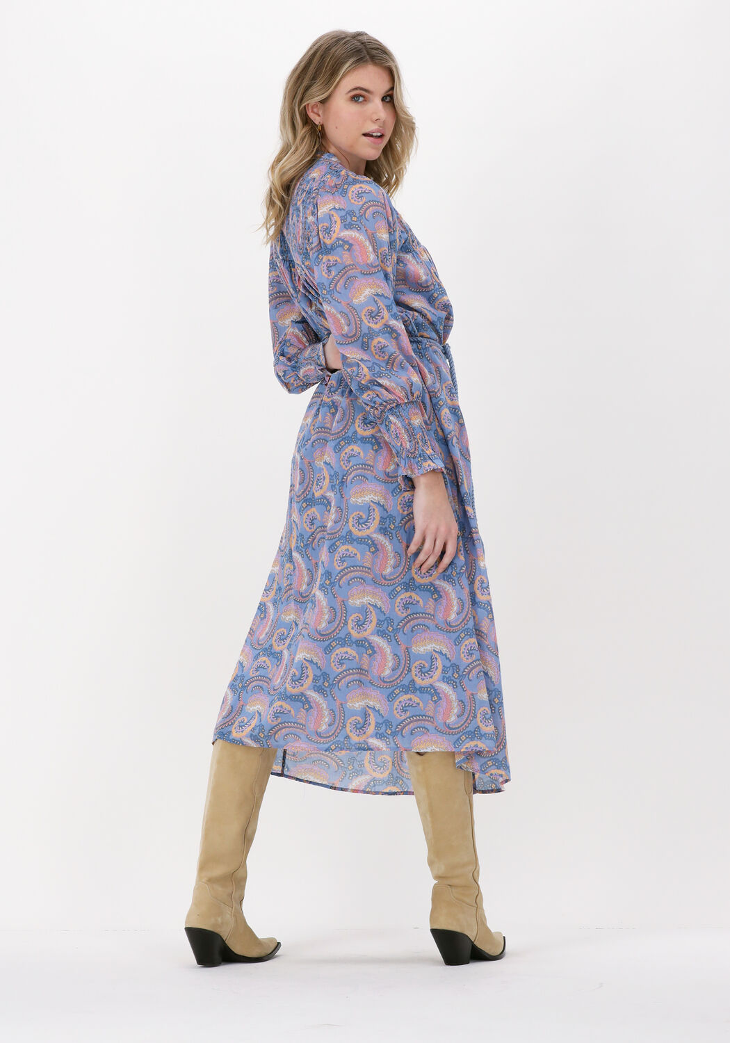 ANTIK BATIK Robe maxi PIETRA LONGDRESS Bleu clair Omoda