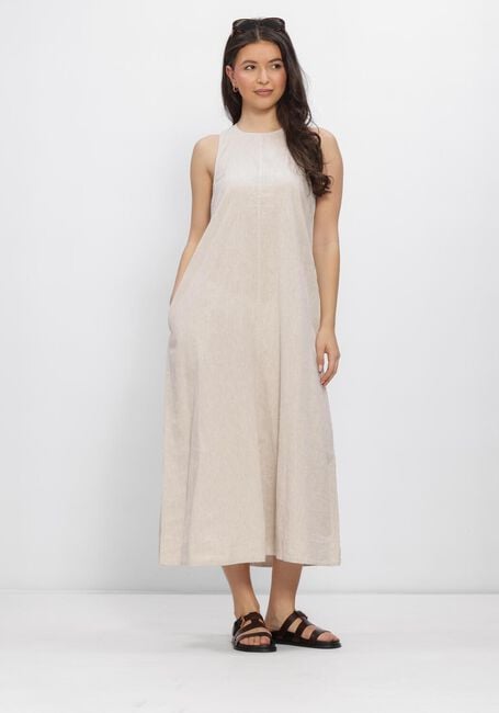 Beige SELECTED WOMEN Maxi jurk SLFLUISA RELAXED LINEN BLEND DRESS - large