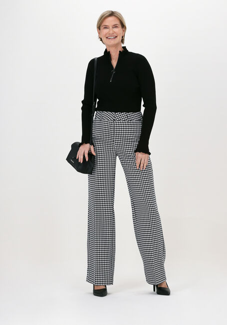 CO'COUTURE Pull BADU FRILL ZIPP KNIT en noir - large