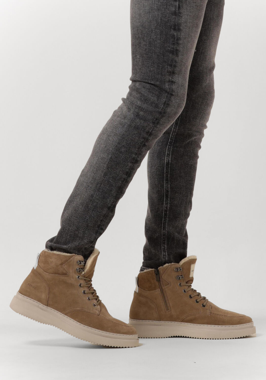 Taupe NUBIKK Sneakers JONAH POLAR FUR - large