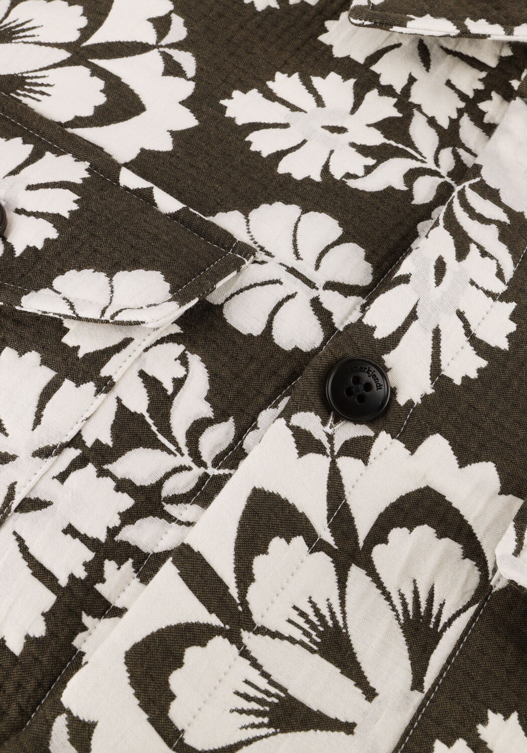 ANERKJENDT AKOSCAR FLOWER JACQ OVERSHIRT Surchemises en vert - large