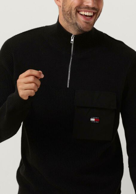 TOMMY JEANS Pull TJM CHECK SHERPA LINED OVERSHIRT en noir - large