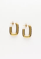NOTRE-V Boucles d'oreilles OORBELLEN VIERKANT en taupe - medium