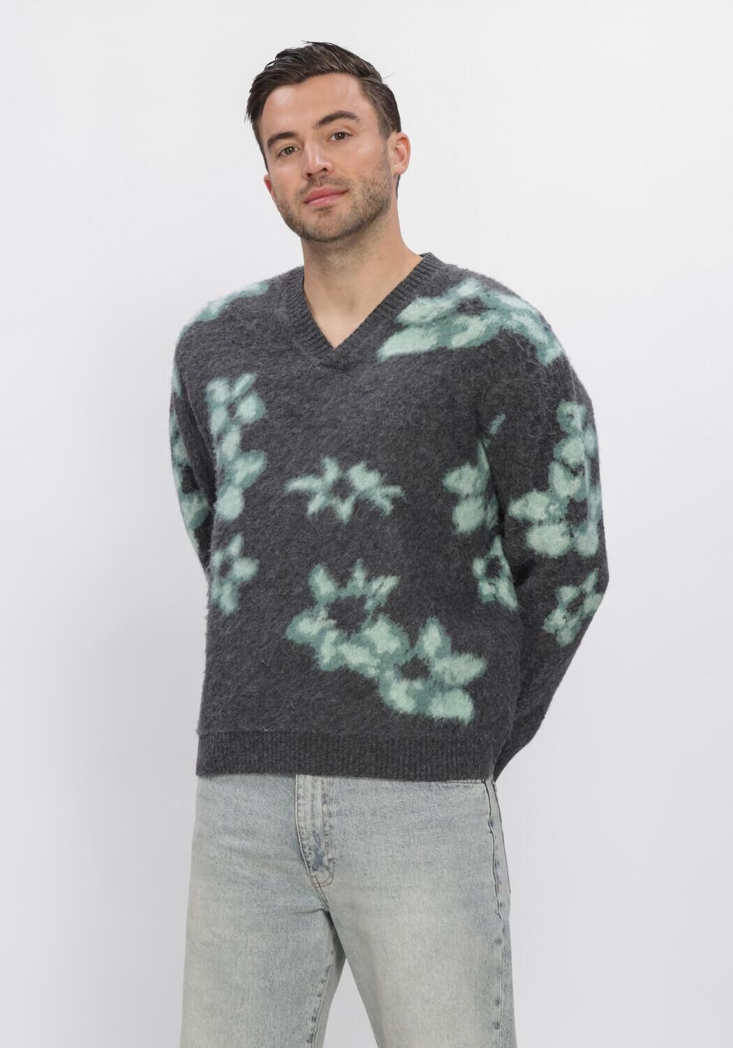 DSTREZZED Pull DS_SAM V-NECK Gris fonc&eacute; - large